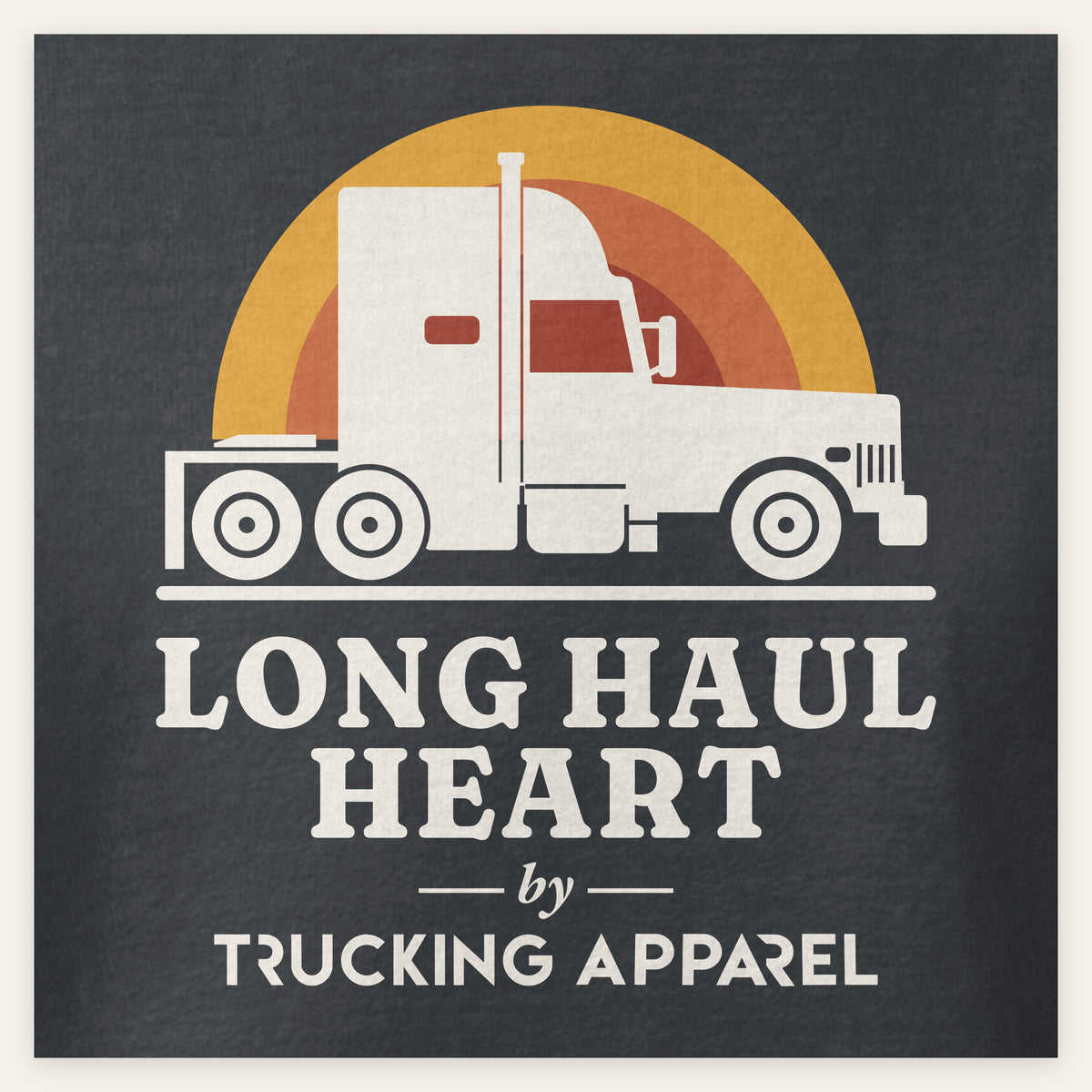 Long Haul Heart Retro Crop Tee, close-up of print
