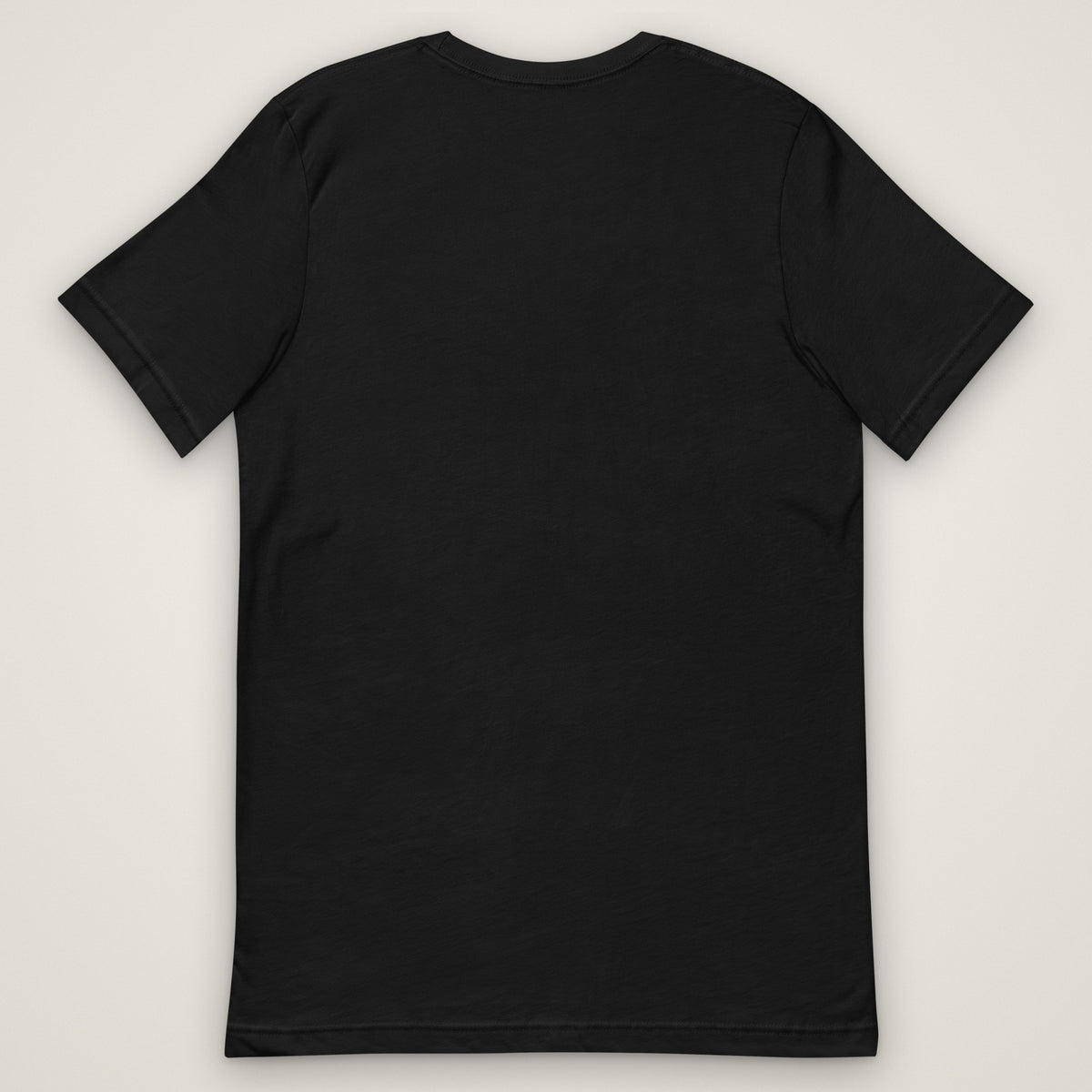 18 Wheels 50 States Trucker Flag Tee in black, plain back, laid flat.