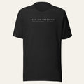 Black Heather Keep On Trucking Tee, front view with the grey Keep On Trucking wordmark across the chest