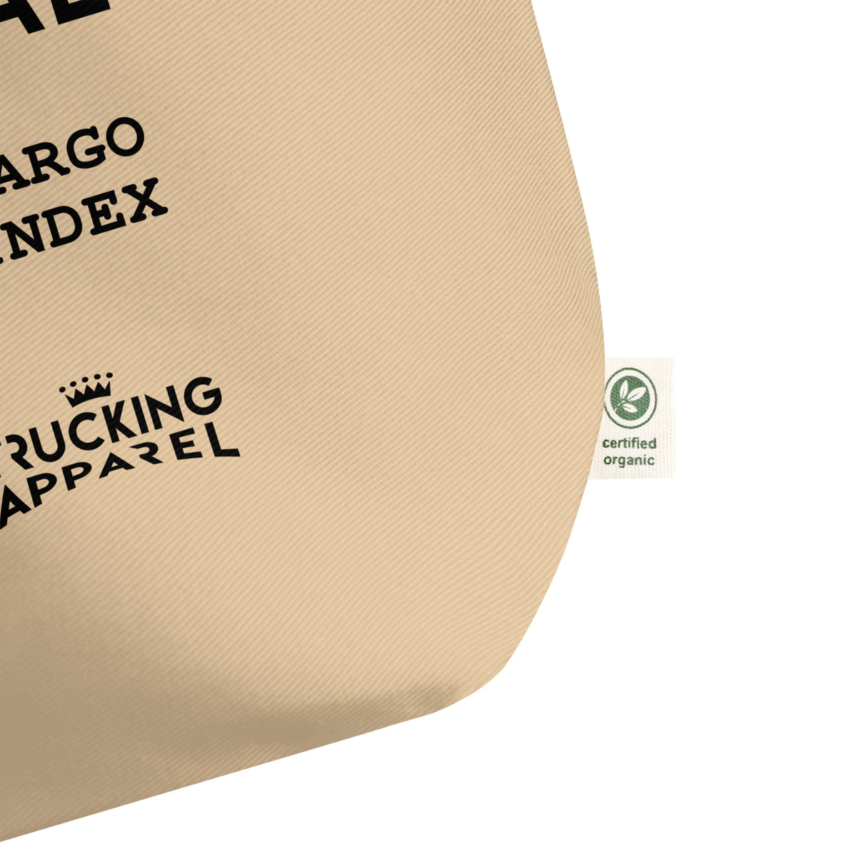 Cargo Index Tote in Oyster with black cargo graphic — product detail