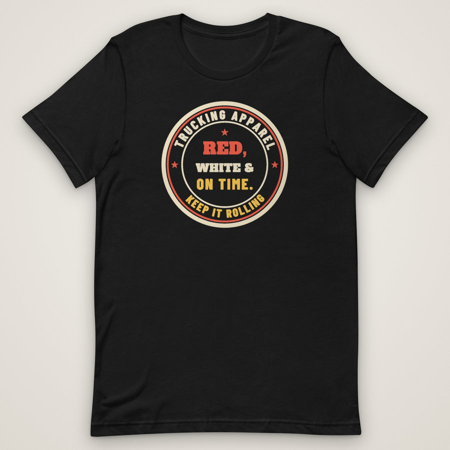 Red, White & On Time Tee