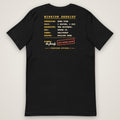 Operation: Home Time Tee in black, back view laid flat showing the OPERATION: HOME TIME mission debrief back print with a GET HOME SAFE stamp.