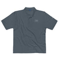 Fluent Polo in steel grey, front view.