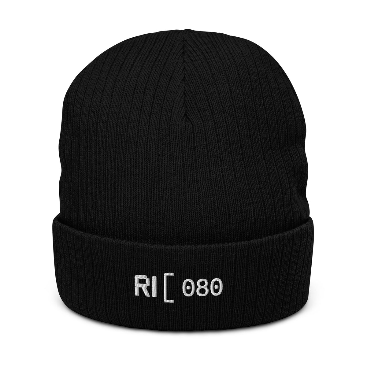 ROAD ISSUE Mile 080 Beanie in Black — front garment view