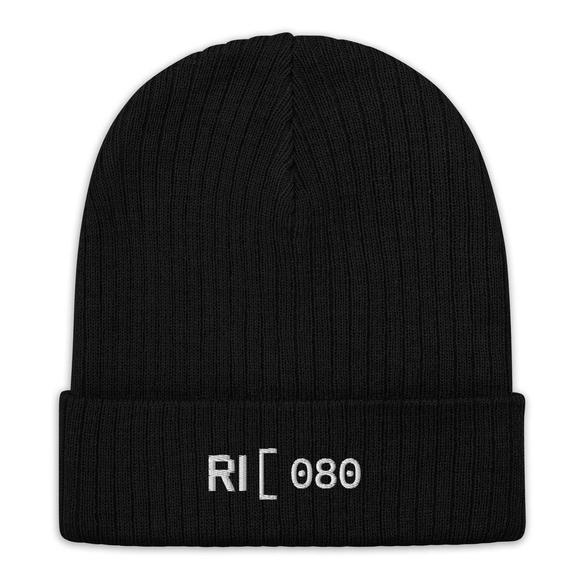 ROAD ISSUE Mile 080 Beanie in Black — front garment view