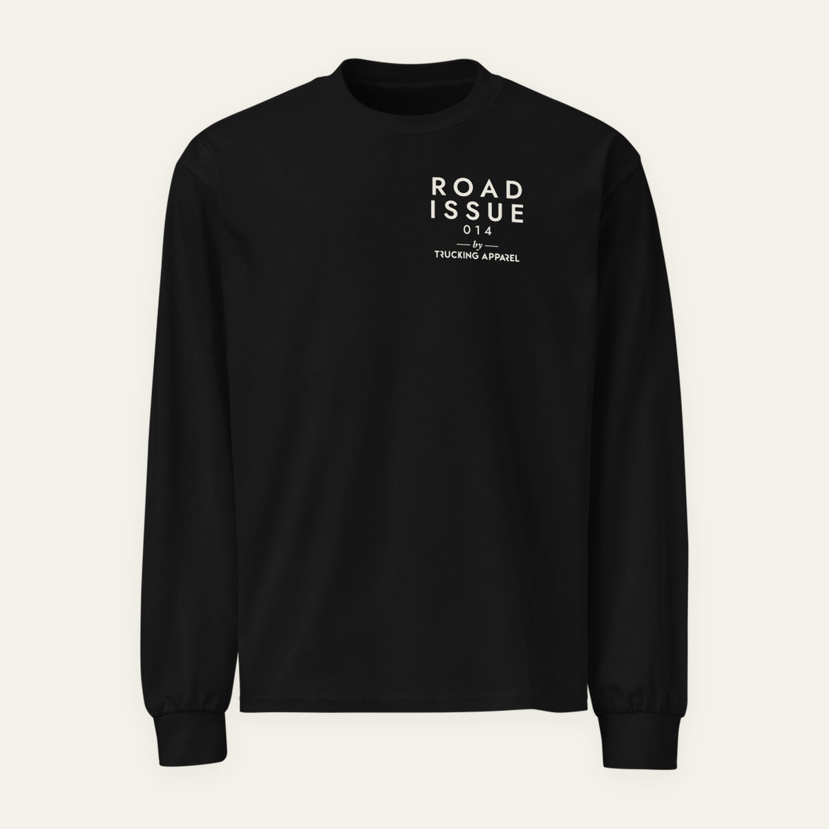 ROAD ISSUE Fourteen Line Long Sleeve in Black — front garment view