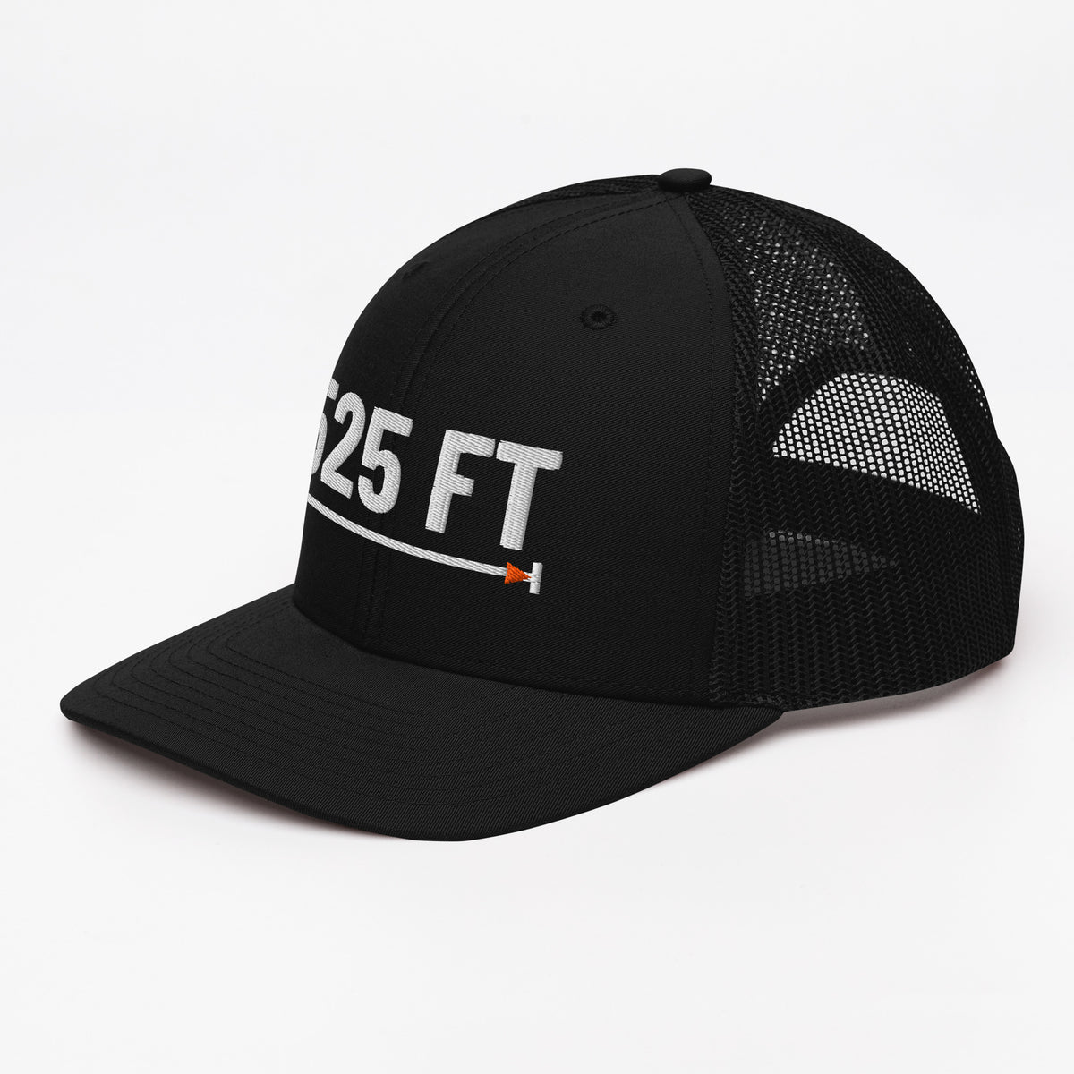 525 FT Trucker in black, left front angle.