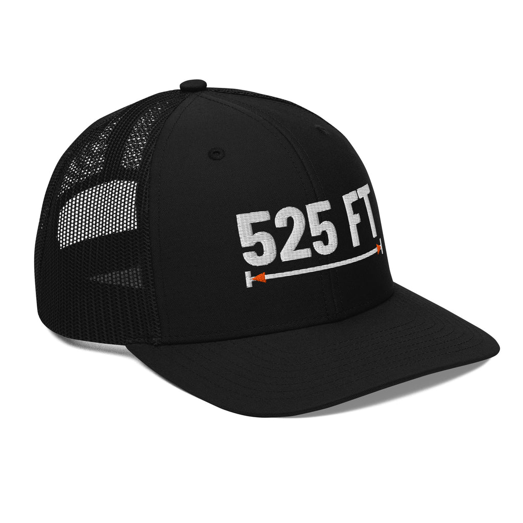 525 FT Trucker in black, right front angle.