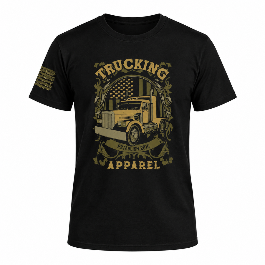 Trucking T-shirt flag