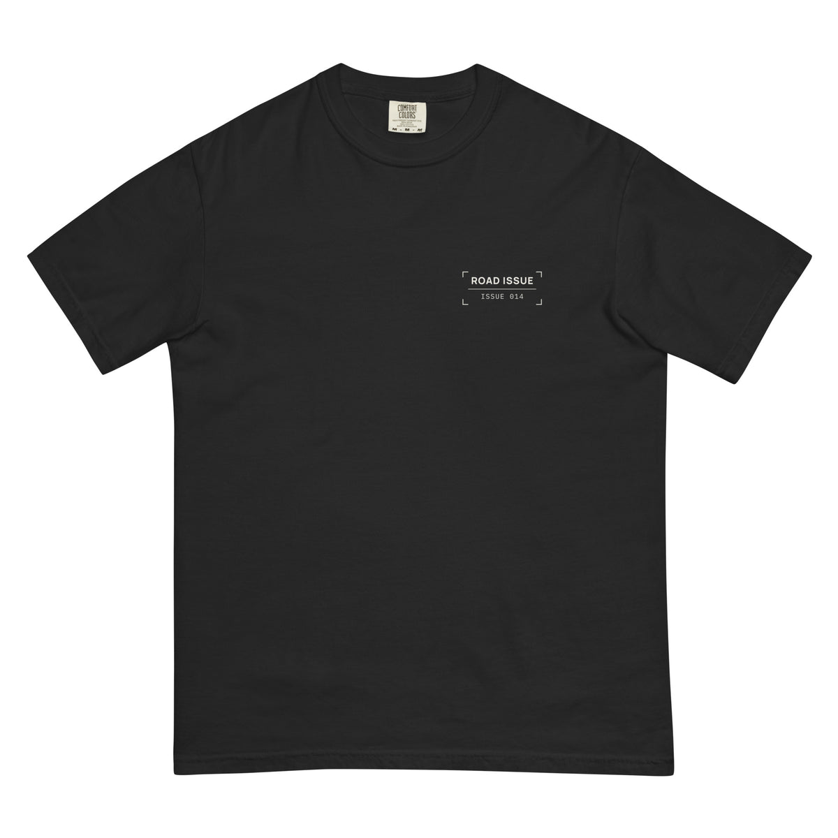 ROAD ISSUE Manifest Heavyweight Tee in Black — front garment view