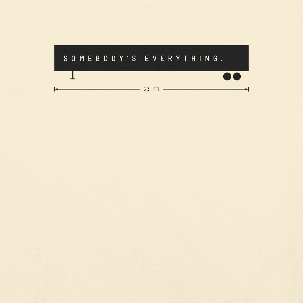 Somebody's Everything Tee in ivory, front view.
