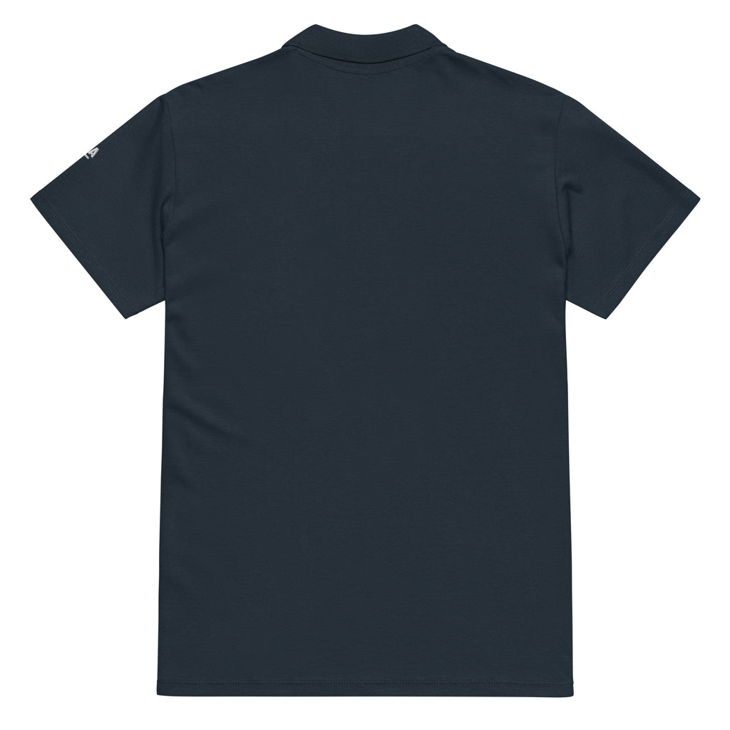 53 FT Polo in navy, back view.