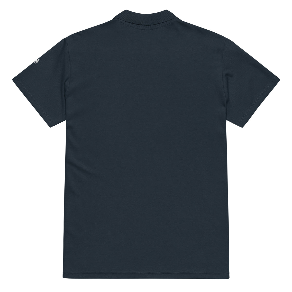 53 FT Polo in navy, back view.