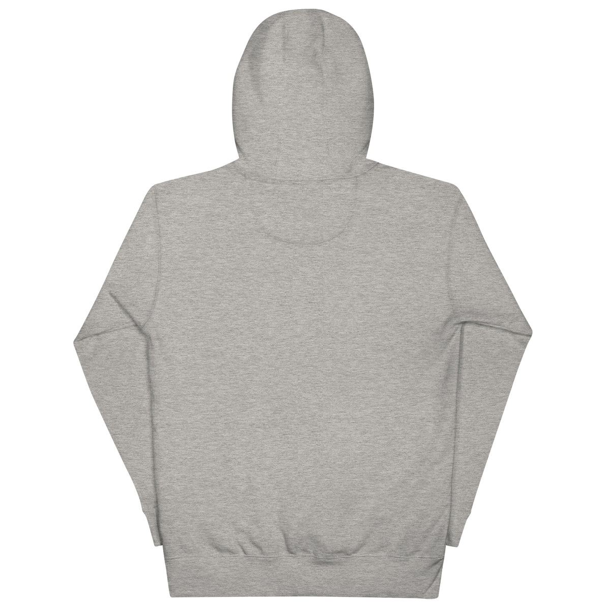 Basecamp Fleece Hoodie in Carbon Grey, back supplier mockup showing the plain back