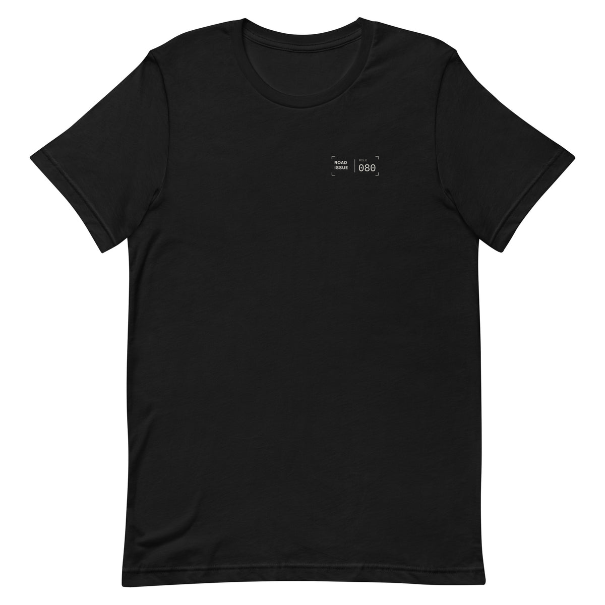 ROAD ISSUE Mile 080 Everyday Tee in Black — front garment view