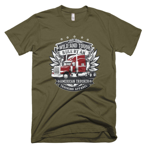Wild and Tough-Trucking short sleeve men's t-shirt
